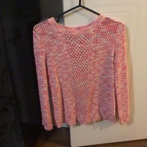 Pink knitted sweater